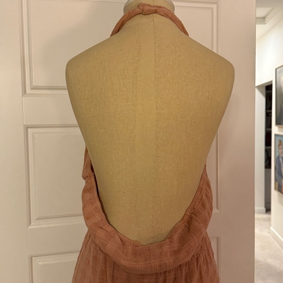 Free People Backless Halter Dress in Rust - Picture 4 of 6